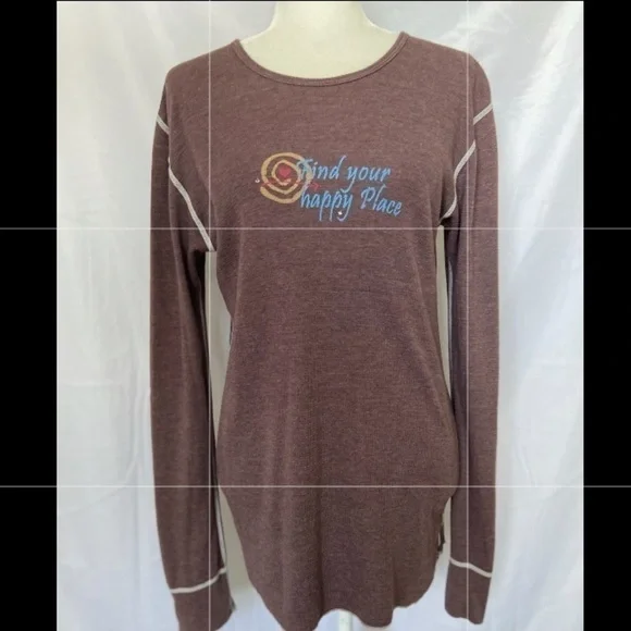 spiritual Fitness Just Be Purple long Sleeve Thermal Tee T-Shirt XL - Picture 1 of 2